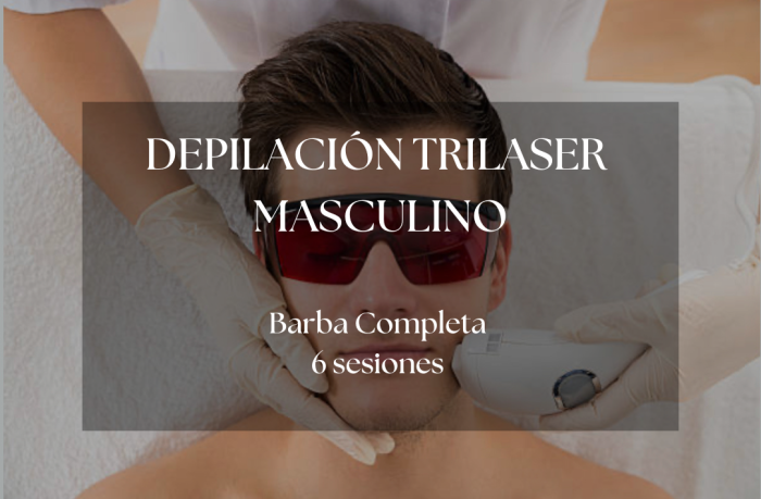 Promoción Depilación Trilaser Masculino Barba Completa $65.000
